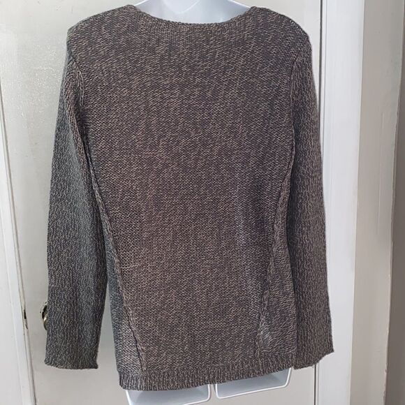 RD STYLE Grey and Ivory Knit Sweater-S - Picture 4 of 7